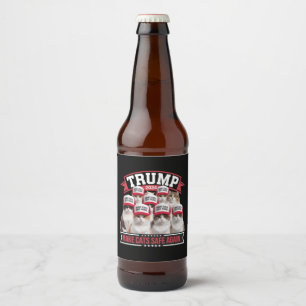 Donald Trump Make Cats Safe Again 2024 Debat  Bier Etiket