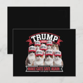 Donald Trump Make Cats Safe Again 2024 Debat  Briefkaart (Voorkant / Achterkant)