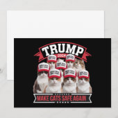 Donald Trump Make Cats Safe Again 2024 Debat Kaart (Voorkant / Achterkant)