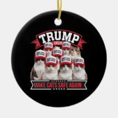 Donald Trump Make Cats Safe Again 2024 Debat  Keramisch Ornament (Voorkant)
