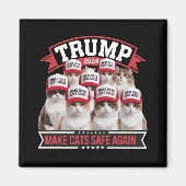 Donald Trump Make Cats Safe Again 2024 Debat Magneet (Voorkant)