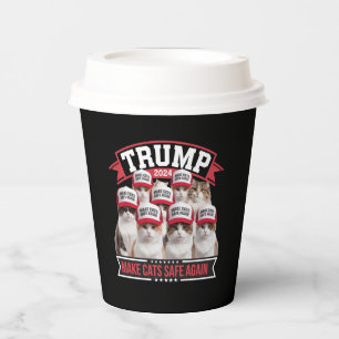 Donald Trump Make Cats Safe Again 2024 Debat Papieren Bekers