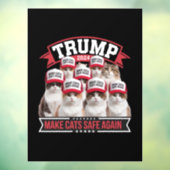 Donald Trump Make Cats Safe Again 2024 Debat Raamsticker (Vel 3)