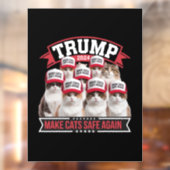 Donald Trump Make Cats Safe Again 2024 Debat Raamsticker (Vel 2)