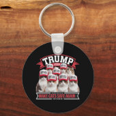 Donald Trump Make Cats Safe Again 2024 Debat Sleutelhanger (Voorkant)