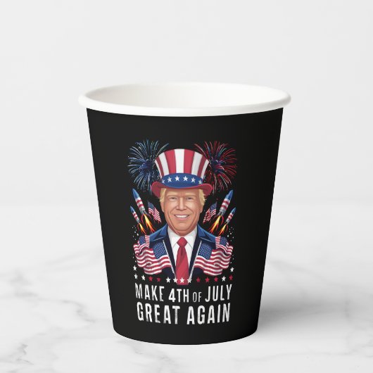 Donald Trump maken 4 juli weer geweldig Papieren Bekers (Voorkant)