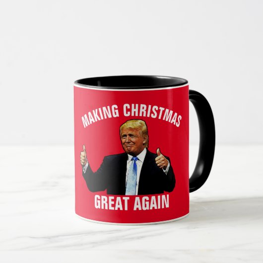 DONALD TRUMP MAKING CHRISTMAS GREAT OPNIEUW COFFEE MOK (Voorkant rechts)