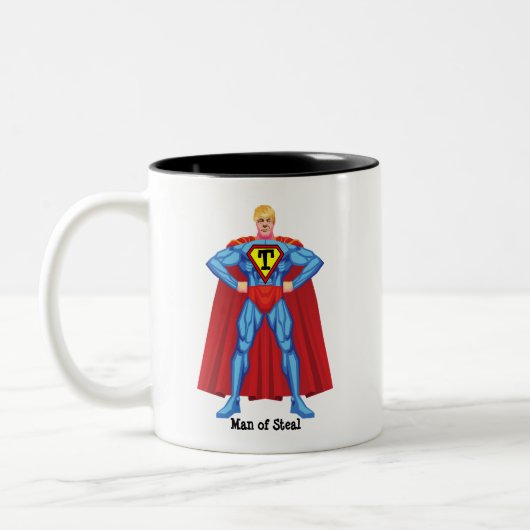 Donald Trump Man van Steal Tweekleurige Koffiemok (Links)
