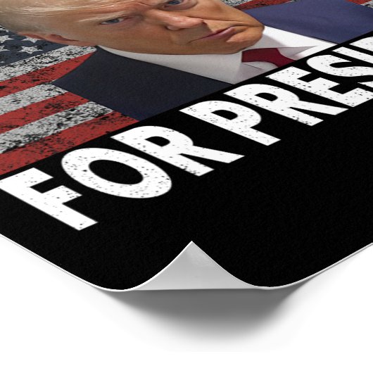 Donald Trump meest gewild voor President 2024 Pro  Poster (Hoek)