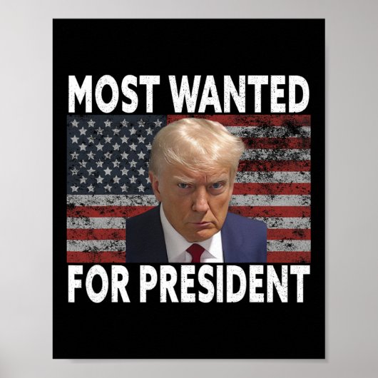 Donald Trump meest gewild voor President 2024 Pro  Poster (Voorkant)