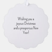 Donald Trump & Melania Militaire Kerstmis Custom Ornament Kaart (Achterkant)