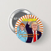 Donald Trump & Melania.President of the U.S.A. Ronde Button 5,7 Cm (Voorkant /achterkant)