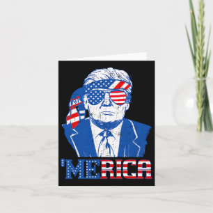 Donald Trump Merica Trump Zonnebril Us Vlag 4 juli Kaart