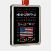Donald Trump Merry CorFailmas Holiday Metalen Ornament (Rechts)