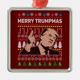 Donald Trump Merry Trumpmas Holiday Metalen Ornament