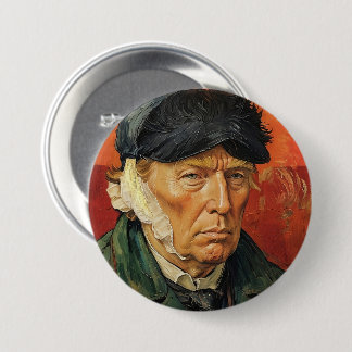 Donald Trump met Bandaged Ear Ronde Button 7,6 Cm