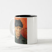 Donald Trump met Bandaged Ear Tweekleurige Koffiemok (Voorkant links)