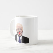 Donald Trump met een gulbal - twee beelden mok - d (Voorkant links)