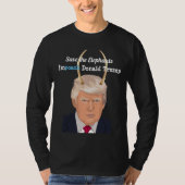Donald Trump met Elephant Trump Devil Horns T-shirt (Voorkant)