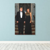 Donald Trump met First Lady Melania Canvas Afdruk (Insitu (Houten vloer))