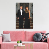 Donald Trump met First Lady Melania Canvas Afdruk (Insitu (Woonkamer))