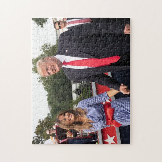 Donald Trump met First Lady Melania Legpuzzel (Verticaal)