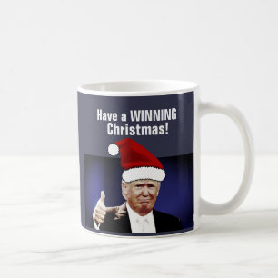 Donald Trump met kerstkoffie, WINNING Koffiemok
