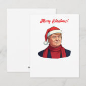 Donald Trump met kerstman Pet vrolijk kerstfeest Feestdagenkaart (Voorkant / Achterkant)