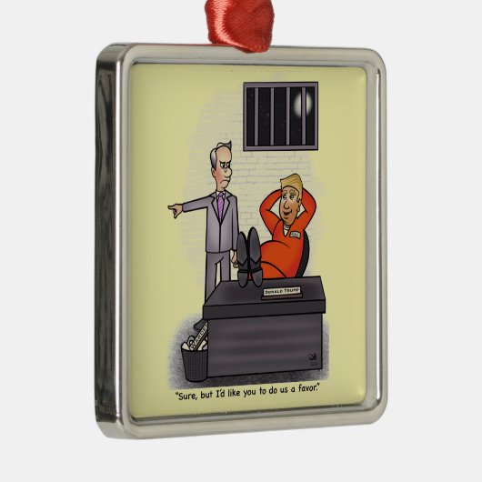 Donald Trump Metal Ornament (Rechts)