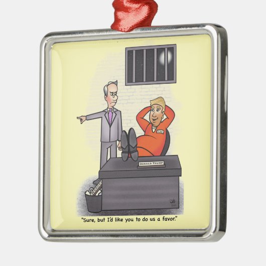 Donald Trump Metal Ornament (Links)