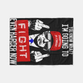 Donald Trump middelvinger flipping uit Pro Republi Fleece Deken (Voorkant (Horizontaal))