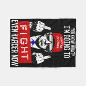 Donald Trump middelvinger flipping uit Pro Republi Fleece Deken (Voorkant (Horizontaal))