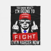 Donald Trump middelvinger flipping uit Pro Republi Fleece Deken (Voorkant)