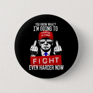 Donald Trump middelvinger flipping uit Pro Republi Ronde Button 5,7 Cm