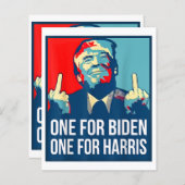 Donald Trump Middle Finger Biden Harris America Re (Voorkant / Achterkant)