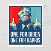 Donald Trump Middle Finger Biden Harris America Re (Achterkant)