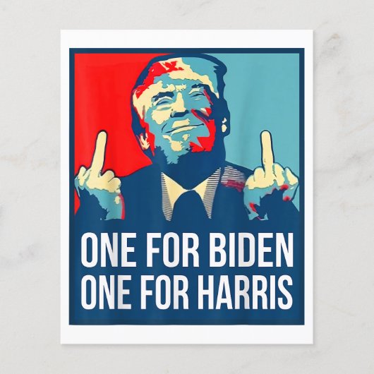 Donald Trump Middle Finger Biden Harris America Re (Voorkant)