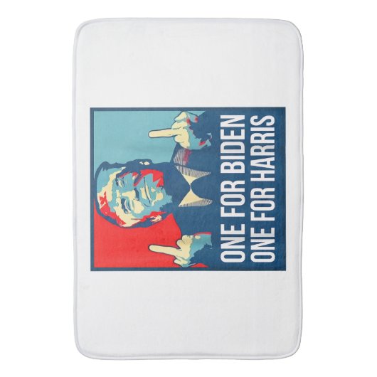 Donald Trump Middle Finger Biden Harris America Re Badmat (Voorkant Verticaal)