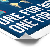 Donald Trump Middle Finger Biden Harris America Re Poster (Hoek)