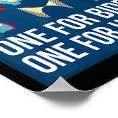 Donald Trump Middle Finger Biden Harris America Re Poster (Hoek)