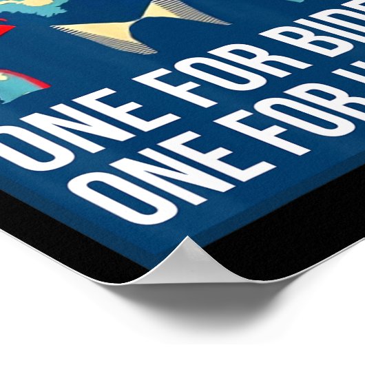 Donald Trump Middle Finger Biden Harris America Re Poster (Hoek)