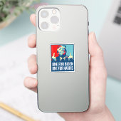 Donald Trump Middle Finger Biden Harris America Re Sticker (Telefoon)