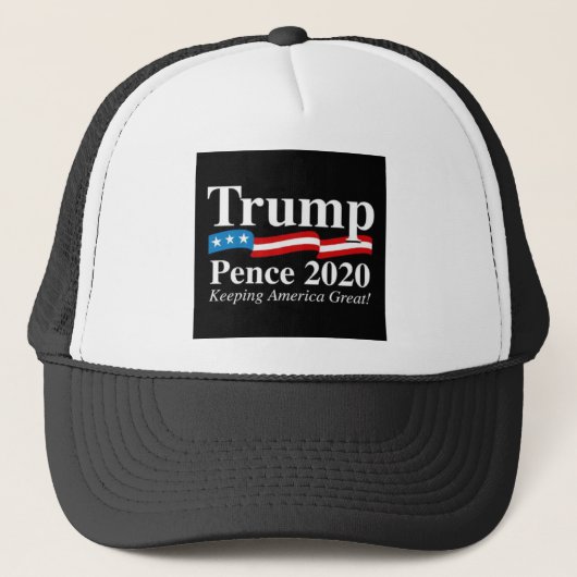 Donald Trump Mike Pence 2020 Trucker Hat Pet (Voorkant)