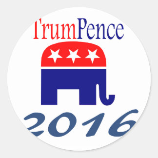 Donald Trump, Mike Pence, president Ronde Sticker