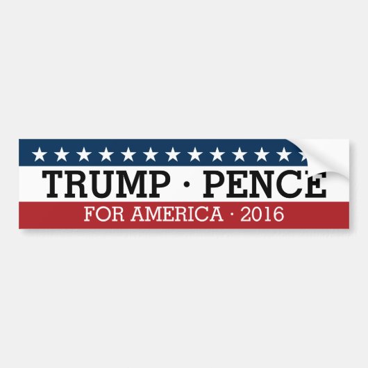 Donald Trump Mike Pence - Traditioneel ontwerp 201 Bumpersticker (Voorkant)