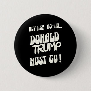 Donald Trump Moet Weg Geen Koning Geen Autoritair Ronde Button 5,7 Cm