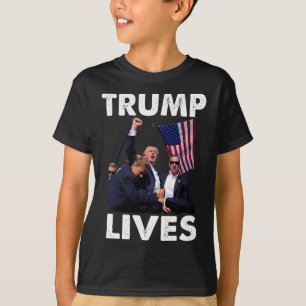 Donald Trump Mok neergeschoten - Nooit overgeven T-shirt