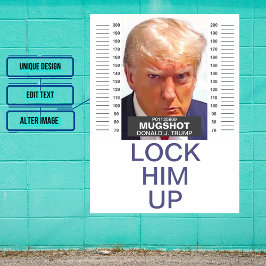 Donald Trump Mok schoot hem op slot kleur Poster