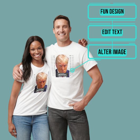 Donald Trump Mok schoot hem op slot kleur T-shirt