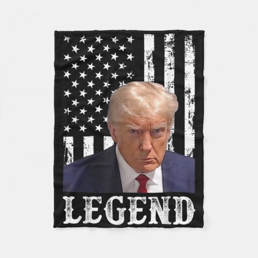 Donald Trump-Mok schoot President Legend American Fleece Deken (Voorkant)